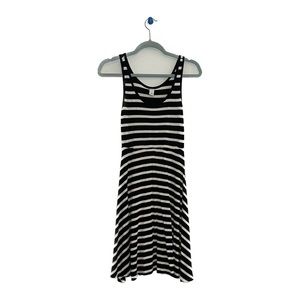 OLD Navy Black/White Striped Sleeveless Dress | Black and White